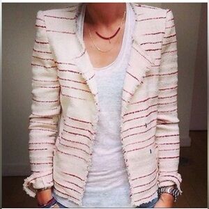Isabel Marant Etoile Cream Striped Jacket